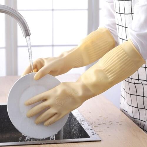 2021 new Dish Washing Gloves Silicone Rubber Scrubber Cleaning Gloves 1 Pair