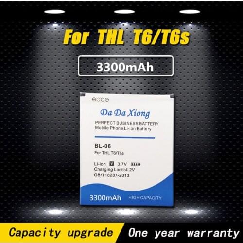New High quality 3300mAh BL 06 BL-06 Li-ion Phone Battery use for THL T6s T6 Pro T6C Phone +Free shipping