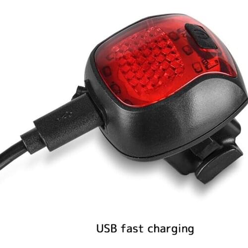 Portable USB Rechargeable Taillight Bike Rear Light MTB Bike LED Indicator Lamp Bicycle Accessories Cycling Riding Equipment