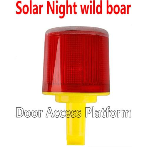 Scared Wild Boar Warning light For Access Control System, Solar Security system No Voice, by stroboscopic lamp LED Light farmer