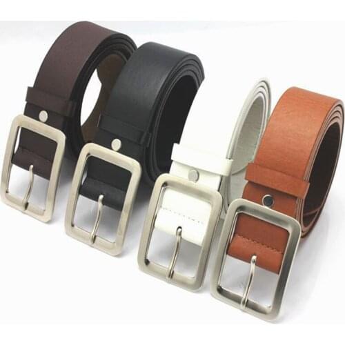 New Fashion Faux Leather Waist Belt Casual Pin Buckle Wasitband Square Buckle Belt for Jeans Strap Belts Decoration Accessories