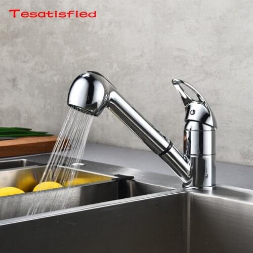 Bathroom Faucet Finish Kitchen Faucet Pull Out With Spray Tap Torneira Cozinha Sink Single Handle Deck Mounted 360 Rotation