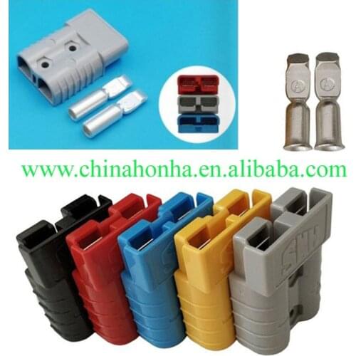 SMH 50A 600V connector electric forklift scrubber rail traction charging plug SMH high current socket with 12 AWG termina