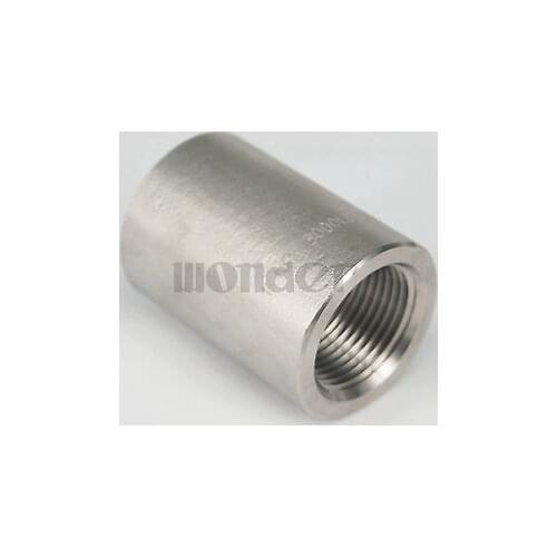 3/8" NPT Female 304 Stainless Steel Full Socket Coupler Forged Pipe Fitting 3000 PSI Water Gas Oil