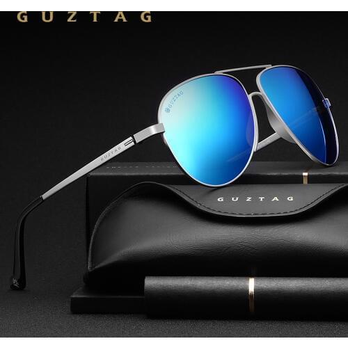 GUZTAG Brand Sunglasses Classic Men Aluminum Oversize Sunglasses Polarized UV400 Mirror Male Sun Glasses Women For Men G8005