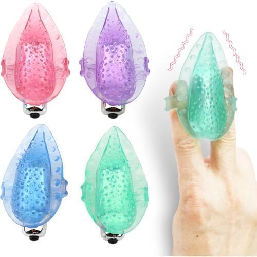 G Spot Vibrating Finger Sleeve Strong Clitoris Stimulation Tongue Lick Oral Sex Finger Vibrator Erotic Adult Sex Toys For Women