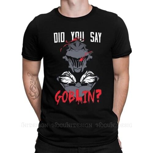 High Quality Men Doom Slayer Shooting Games TShirt Goblin Slayer Did You Say Goblin Pure Cotton Shirt Tees Harajuku For Adult
