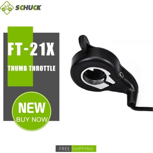 WUXING FT-21X 12V/24V/36V/48V/60V/72V Thumb Throttle 3 Pin SM Waterproof Connector Ebike Accelerator Electric Bicycle Part