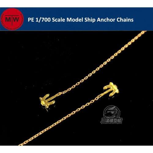 1/700 Scale PE Photo Etched Warship Model Ship Anchor Chains 2pcs/set