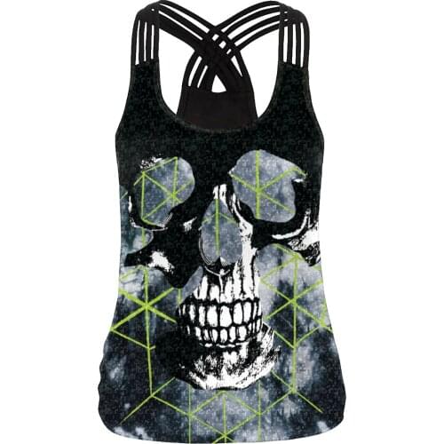 [You're My Secret] New Casual Tank Top Women Comics Cartoon Printed Vest Shirts Smiling Joker Vampire Camis Summer Gothic Tops