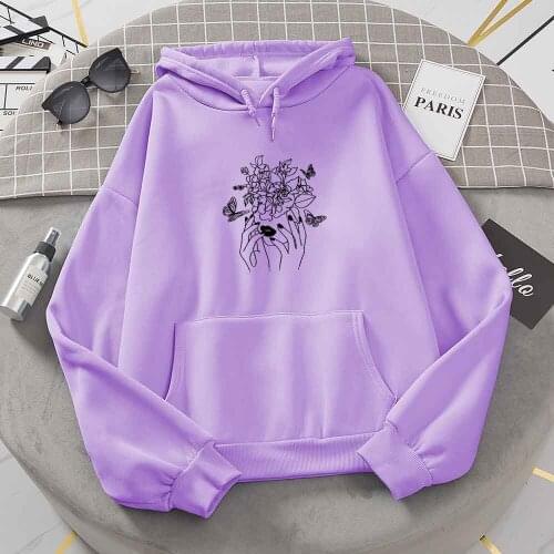 Kawaii Oversized Hoodie Aesthetic Streetwear Women Aesthetic Female Gothic Sweatshirts Sweatshirts Long Sleeve Top Women Clothes