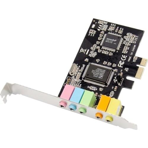 Pcie Sound Card PCI-E X1 CMI8738 Chip 32/64 Bit Sound Card Stereo 5.1 Channel Desktop Built-In Sound Card For PC