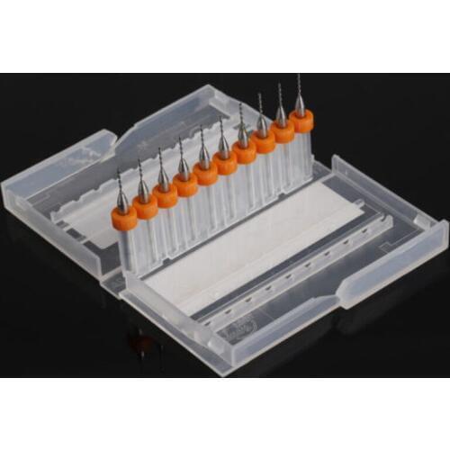 10pcs 0.8mm PCB Drill Bit Micro Drill Bits Print Circuit Board Carbide CNC Engraving Tool
