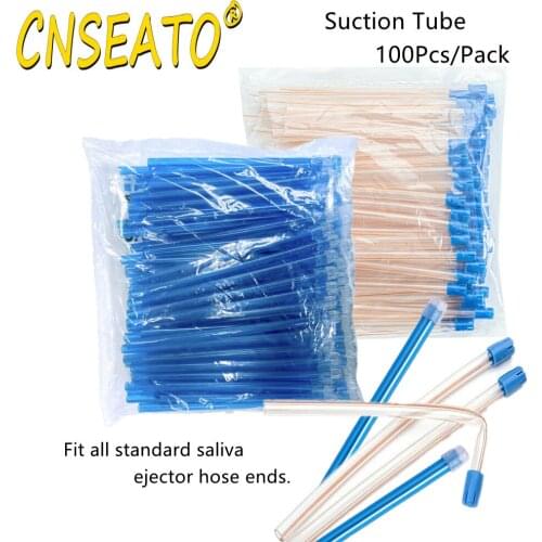 100 Pcs Dental Suction Tube Saliva Ejector Disposable Hose Oral Hygiene Weak Suction Aspirator Nozzles Tips Dentistry Supplies