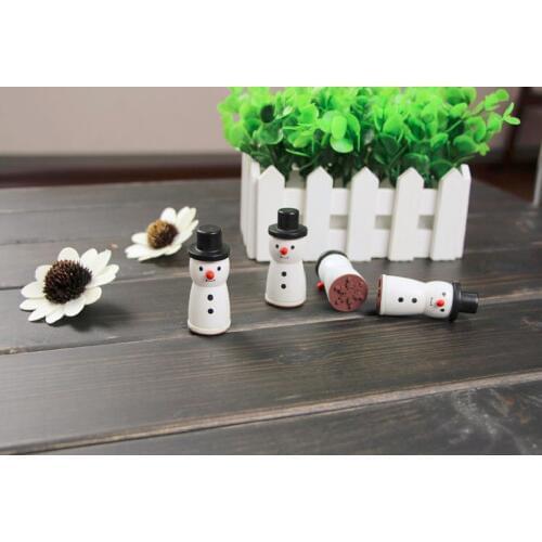 18mm Retro Vintage Wooden Round Snowman Rubber Stamp Scrapbook DIY Floral Lace Decoration Stamp High Quality Korean Stationery