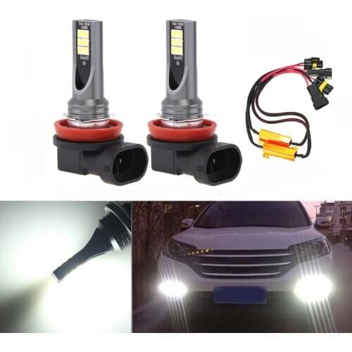 2x H8 H11 Led HB4 9006 Canbus No Error Fog Lights Bulb 3030SMD 1200LM 6000K Car Driving Running Lamp Auto Led Light 12V