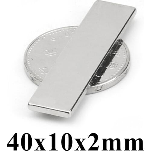 50pcs F40x10x2mm Super Powerful Strong Rare Earth Block NdFeB Magnet Neodymium N35 Magnets F40*10*2mm Free Shipping