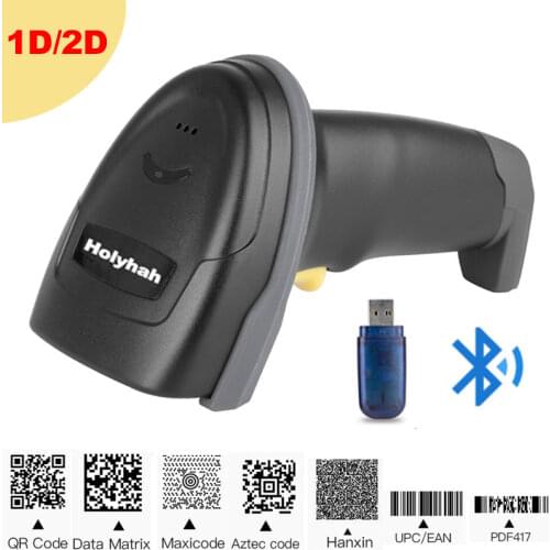 K2 1D 2D wireless barcode scanner Handheld 2D Code Scanner Bar Code Reader QR Code Reader PDF417 K5 bluetooth 2.4G wireless wire