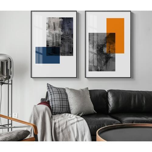 Abstract Style Colour Construction canvas painting art posters and prints wall pictures for living room bedroom modern decor
