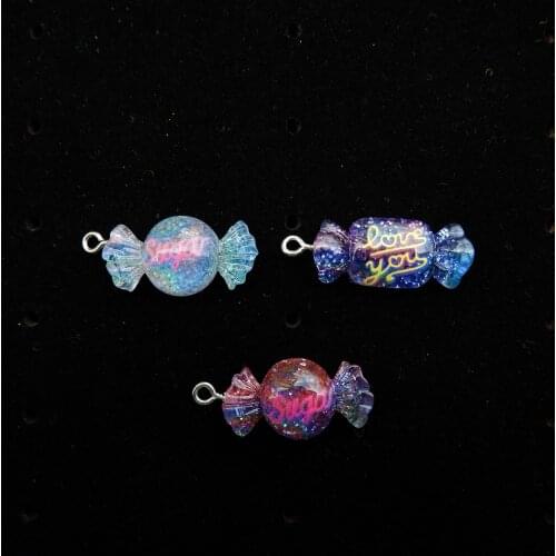 Candy Charms Pendants Resin flat back cabochon for jewelry making bracelets necklace earrings Accessories