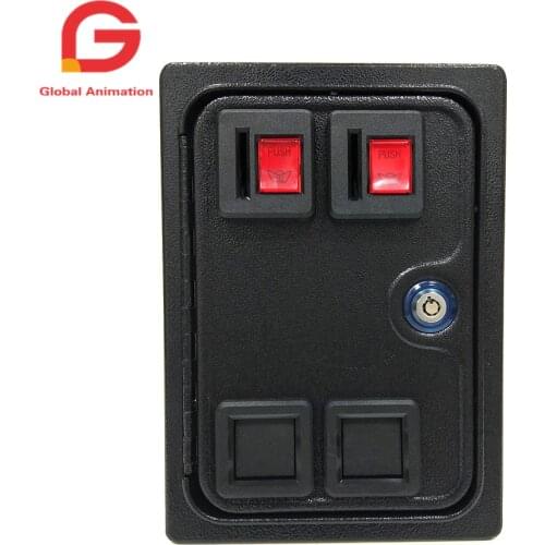 Arcade Double Coin Door With Quarter Acceptor For MAME or Arcade Replacement Iron Door Construction