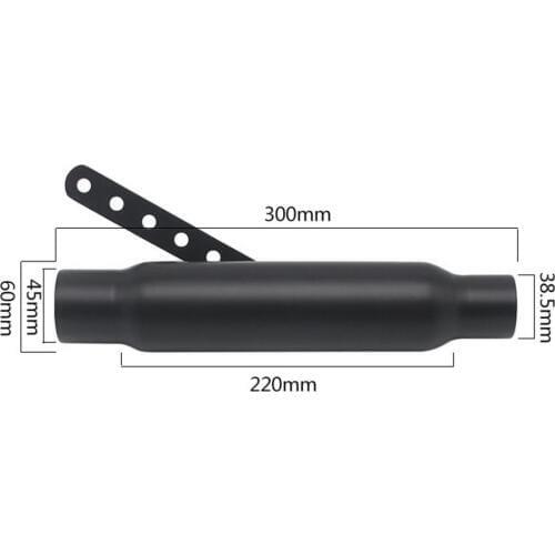 CNC Motorcycle Black 38.5 Mm Muffler Antiqued Vintage Exhaust Piper For