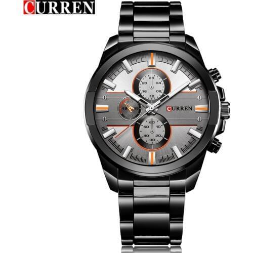 NEW CURREN Luxury Brand Men Full Steel Business Wristwatches Man Casual Waterproof Watch Quartz Watches relogio masculino