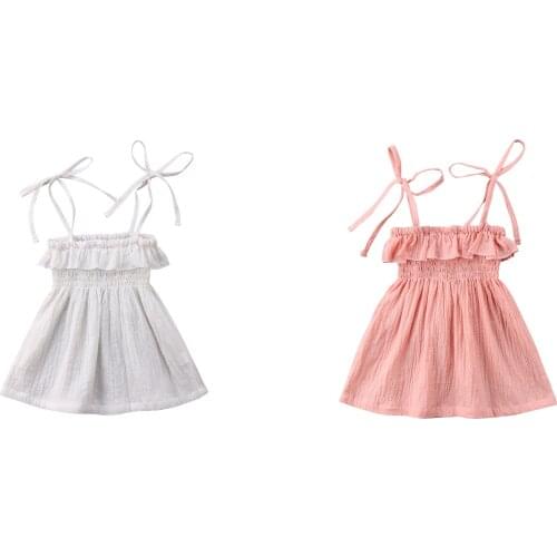 Infant Toddler Kids Babys Girls Clothes Summer Sleeveless Halter Tutu Dress Party Beach Pageant Dresses Kid Baby Girl Clothes