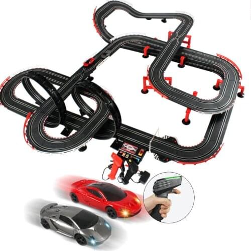 Double Electric Remote Control Track car train set Toys Autorama Racing Track for boy circuit voiture Rc Car Railway kids Toys