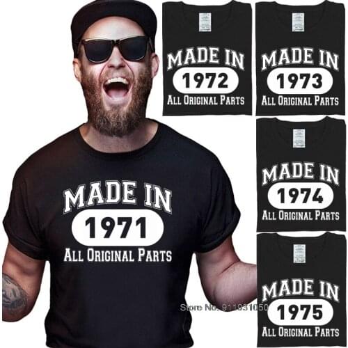 Meaningful Unique Print Mens T Shirt 46 47 48 49 50 Years Old Anniversary Gift 1971 1972 1973 1974 1975 Birth Graphic T Shirt