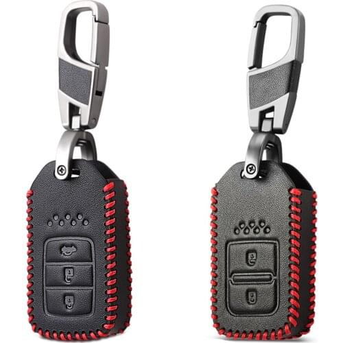 Leather Car Auto Remote Car Key Shell Case Protector Cover for HONDA Civic Accord Fit Hrv Crv Jazz City Car Accessories