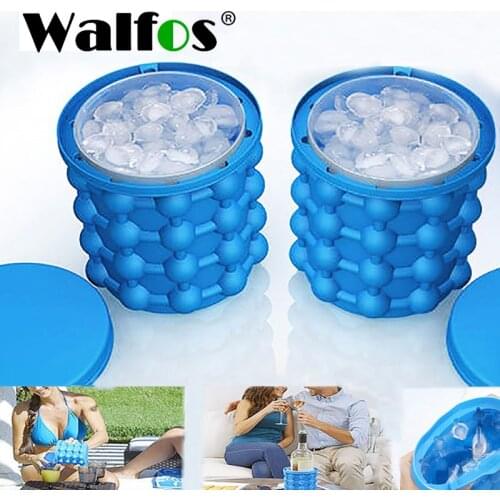 WALFOS Creative Silicone Ice Bucket Quick Ice Making Freezer Ice Cube Mold Iced Beverage Insulation Ice Bucket Personalized