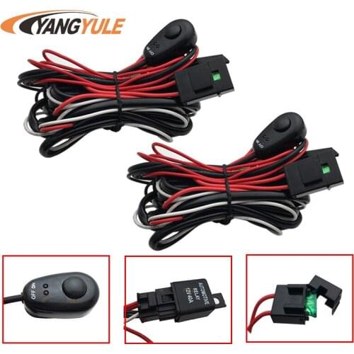 Hot Sell 2.5M 40A DC12V Car Universal Accessories Fog Light Wiring Harness Kit Loom For LED Work Driving Light Bar Relay Switch