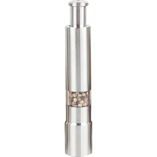 Manual Pepper Mills Salt Shakers Thumb Push One-handed Pepper Grinder Stainless Steel Spice Sauce Grinders Kitchen PR Sa