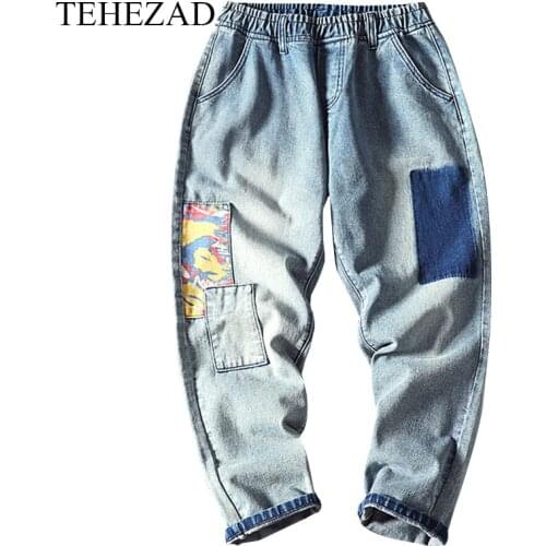 Mens Jeans 2021 Spring New S-5XL Large Size Wide-Leg Jeans Loose Straight-Leg Street Casual Pants Slim Unisex Trousers