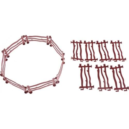 Military Fence Rail Board Plastic Toy Soldier Army Men Accessories railway modeling model building kit 14pcs