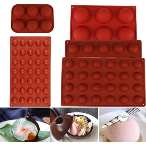 New Ball Sphere Silicone Mold For Cake Pastry Baking Chocolate Candy Fondant Bakeware Round Shape Dessert Mould DIY Decorating