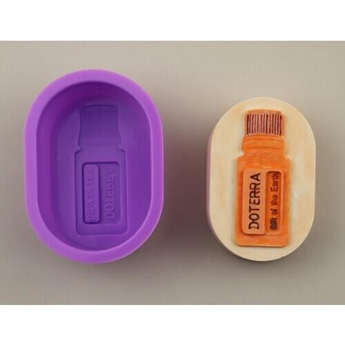 Single Ellipse Water Bottle Silicone Baking Tray Silica Gel Handmade Soap Mold Cake Mold XG688
