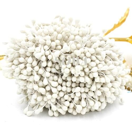 Wholesale 2016 Free Shipping 5mm Double Heads White Pearl Flower Stamen For DIY Cake Decoration(900pcs/lot)