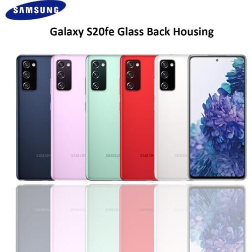 Original Samsung S20fe Back Housing Battery Replace Cover For Galaxy s20fe Fan Editio s20 lite Rear Door Repair Panel Case