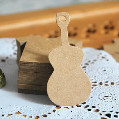 Guitar shape gift tags craft labels baby shower party favor tags birthday party favor package decor