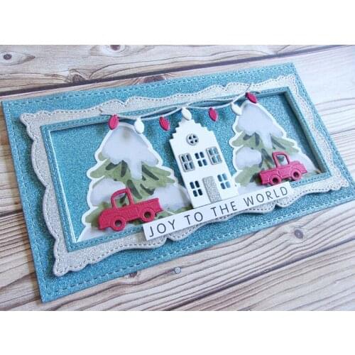 Cutting Dies Mini Slimline Frame Set Scrapbook Cardmaking DIY Paper Craft Metal Stencil