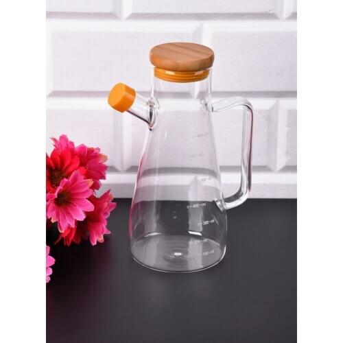 With bamboo Lid 650 ML Yağlık & Vinegar
