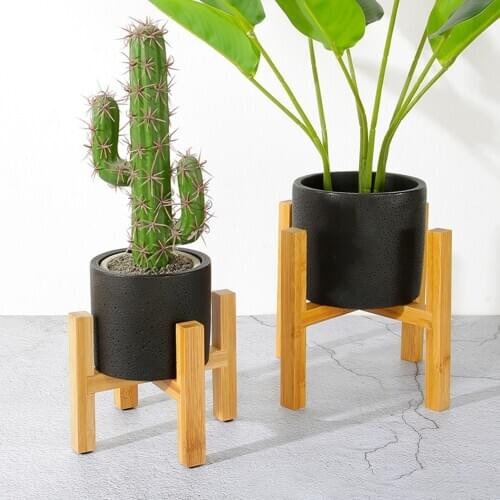 S/M/L/XL Wooden Plant Stand Durable Flower Pot Holder wooden plant stand Strong Durable natural handmade bamboo Home Decor