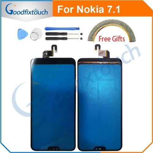 Touch Screen For Nokia 7.1 Panel Touchscreen Front Glass Replacement Parts Outer Lens Tools No LCD For Nokia 7.1