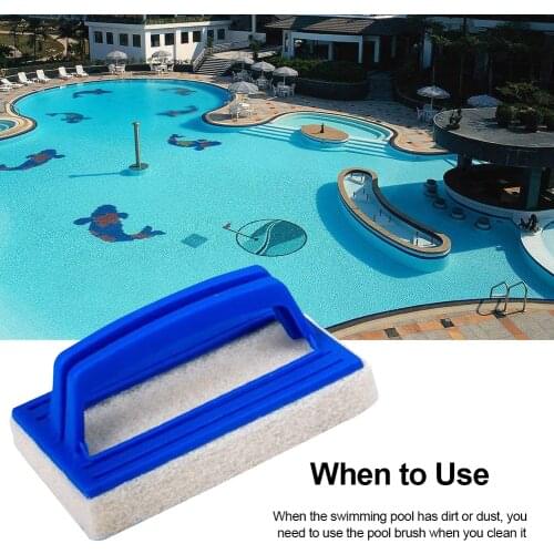 Swimming Pool Brush Non-woven Rectangle Cleaning Maintenance Pool Brush Tool Inflation Pump Mattress