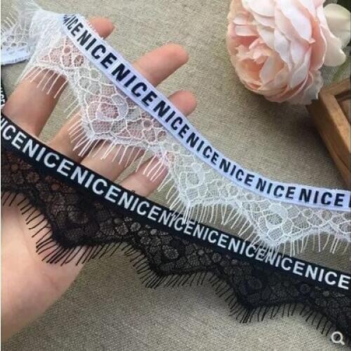 Wide 4CM Unilateral Letter Eyelash Lace DIY Collar Dress Splicing Material Clothing Accessories 5Yards/10Yards