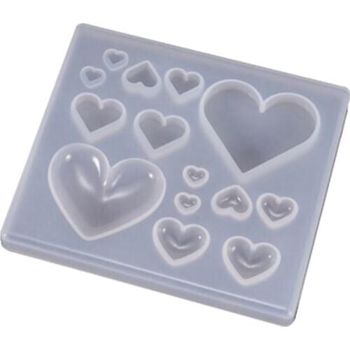 UV Resin Crafts Making DIY Crystal Epoxy Mold Candy Heart-shaped Patch Decoration Silicone Molds