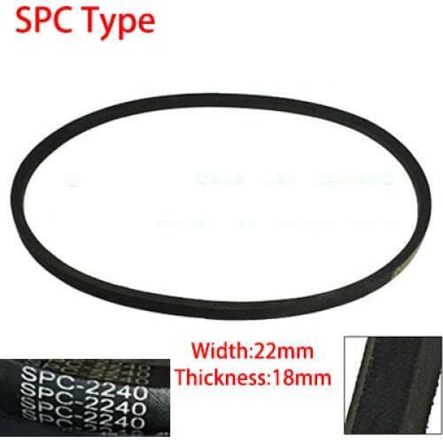 SPC 6500 7100 7600 8000 9000 22mm Width 18mm Thick Rubber Groove Cogged Drive Transmission Band Wedge Wrapped Vee V Timing Belt