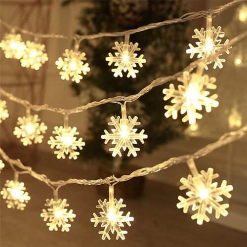 3/6/10M Christmas Tree Snow Flakes Led String Fairy Light Xmas Party Home Wedding Garland Led Lights Decoration USB DC5V Powered